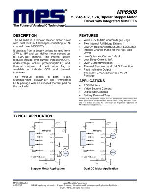 MP6508 datasheet cover page