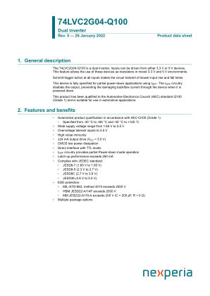 74LVC2G04GW-Q100125 datasheet cover page