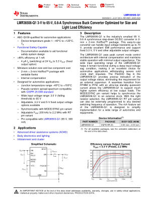 LMR36506-Q1 datasheet cover page