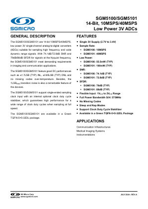 SGM5100 datasheet cover page
