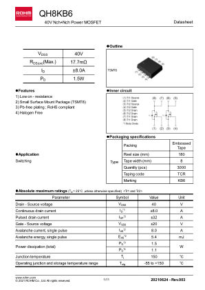 QH8KB6 数据手册首页