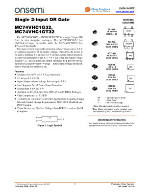 MC74VHC1G32 数据手册首页
