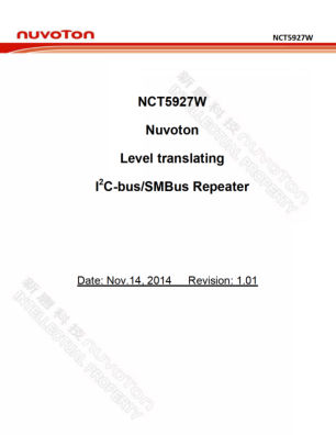 NCT5927W datasheet cover page