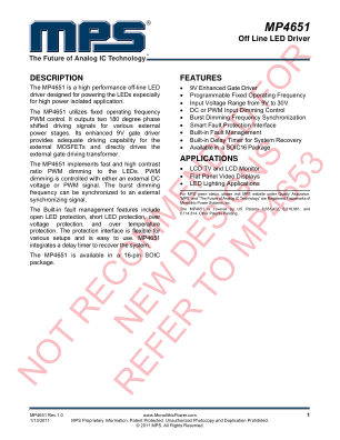 MP4651 datasheet cover page
