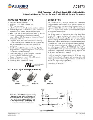 ACS773 datasheet cover page
