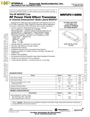 MRF5P21180 数据手册首页