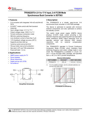 TPS562207S datasheet cover page