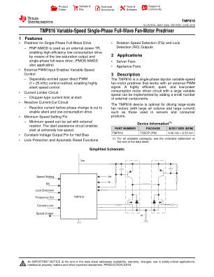 TMP816 datasheet cover page
