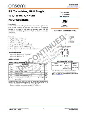 NSVF6003SB6 datasheet cover page
