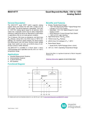 MAX14777 datasheet cover page