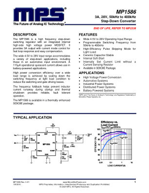 MP1586 datasheet cover page