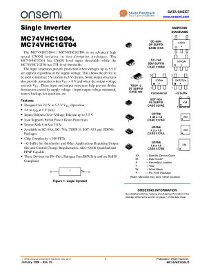 MC74VHC1G04 数据手册首页
