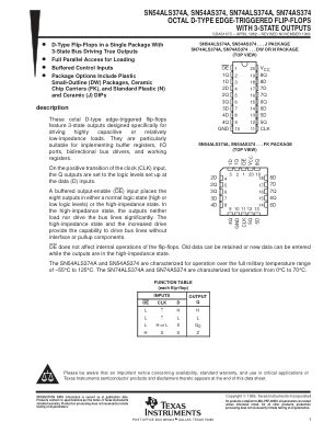 SN74AS374 数据手册首页