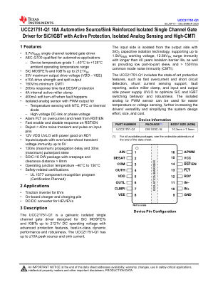 UCC21751-Q1 数据手册首页