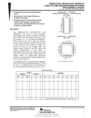 SN74ALS137A 数据手册首页