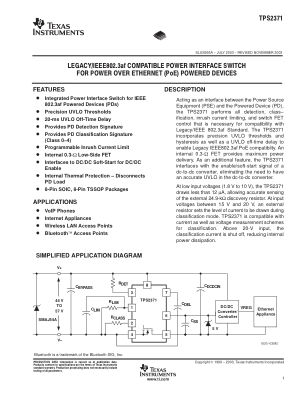TPS2371 datasheet cover page