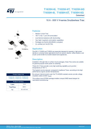 T1635H datasheet cover page