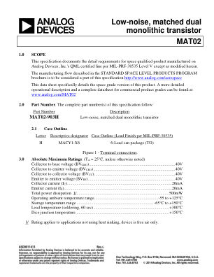 MAT02S 数据手册首页
