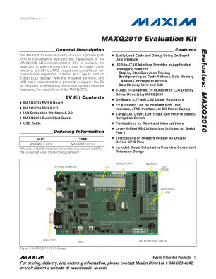 MAXQ2010-KIT 数据手册首页