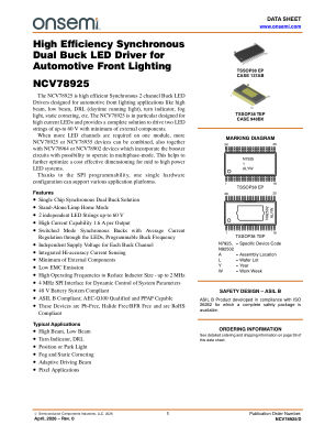 NCV78925 datasheet cover page
