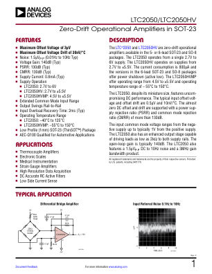 LTC2050-2050HV datasheet cover page