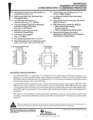 SN74CBT3125C 数据手册首页