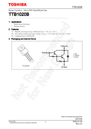 TTB1020B 数据手册首页