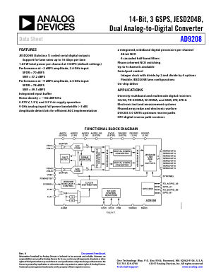 AD9208 数据手册首页