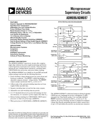 ADM696 数据手册首页