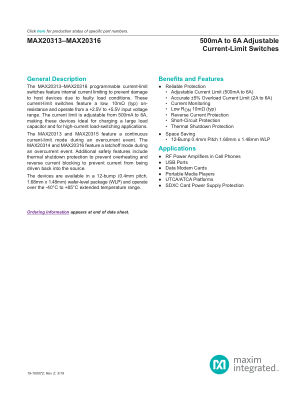 MAX20313-MAX20316 数据手册首页