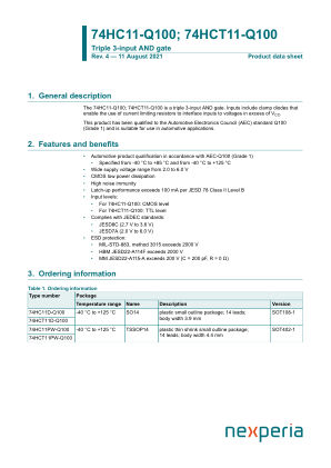 74HC11D-Q100118 datasheet cover page