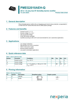 PMEG2010AEH-QX datasheet cover page