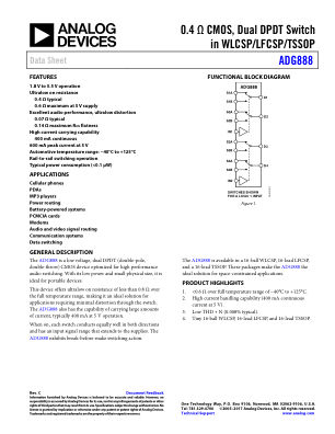 ADG888 数据手册首页