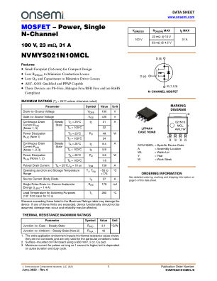 NVMYS021N10MCL 数据手册首页