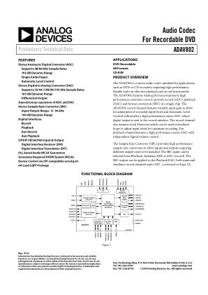 ADAV802 数据手册首页