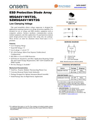 MSQA6V1W5T2 datasheet cover page