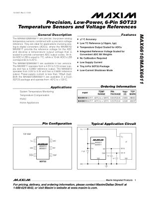 MAX6610 datasheet cover page