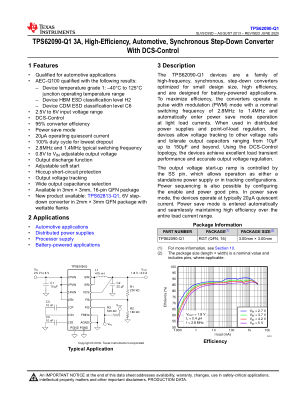 TPS62090-Q1 datasheet cover page