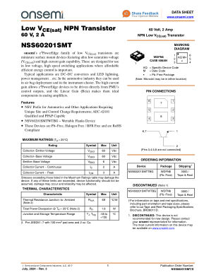 NSS60201SMT 数据手册首页