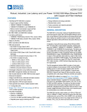 ADIN1320 datasheet cover page