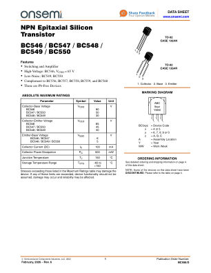 BC550 数据手册首页