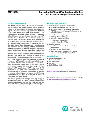 MAX14970 datasheet cover page