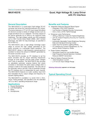 MAX14521E datasheet cover page