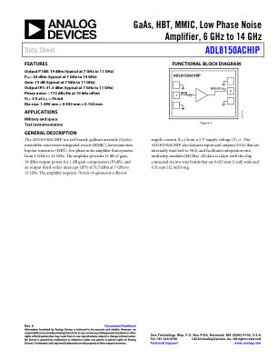 ADL8150ACHIP 数据手册首页