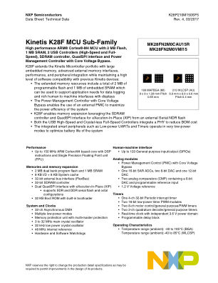 K28P210M150SF5 数据手册首页
