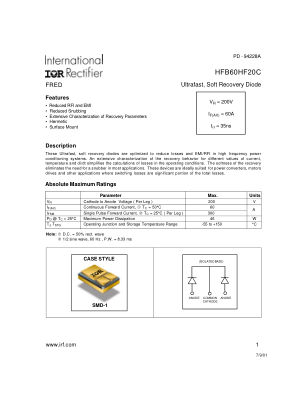 HFB60HF20C datasheet cover page