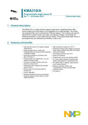 KMA310 datasheet cover page