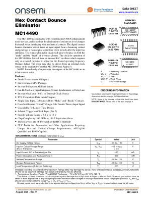 MC14490 数据手册首页