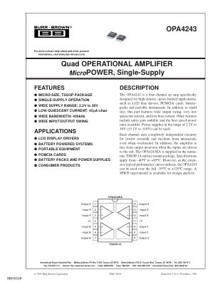 OPA4243 datasheet cover page