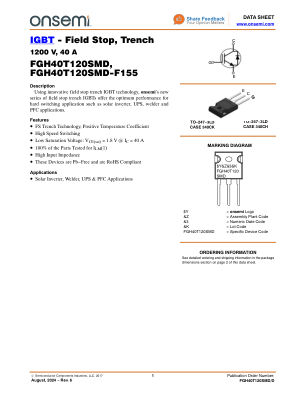 FGH40T120SMD 数据手册首页